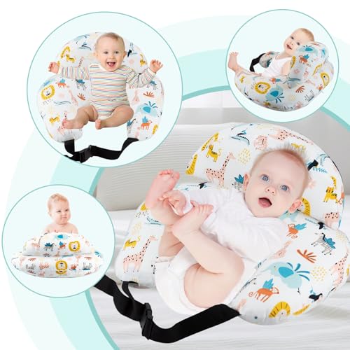 Zolirao Almohada de lactancia y lactancia con correa ajustable, cojín ergonómico de apoyo de maternidad para la alimentación del bebé, almohada de lactancia segura y cómoda para mamá y bebé - Animal - imagen 7