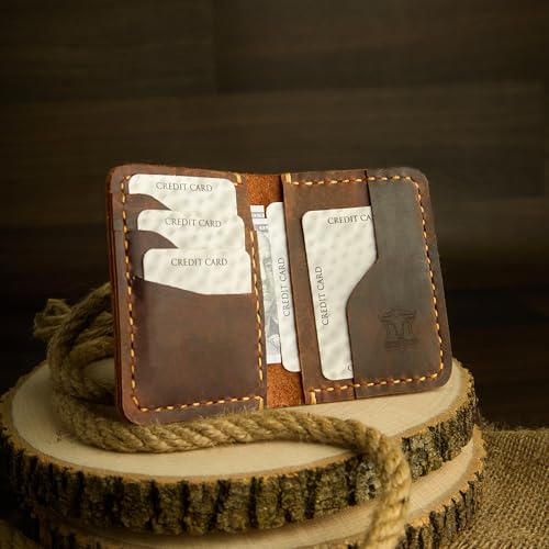 Handmade Leather Bifold Card Wallet