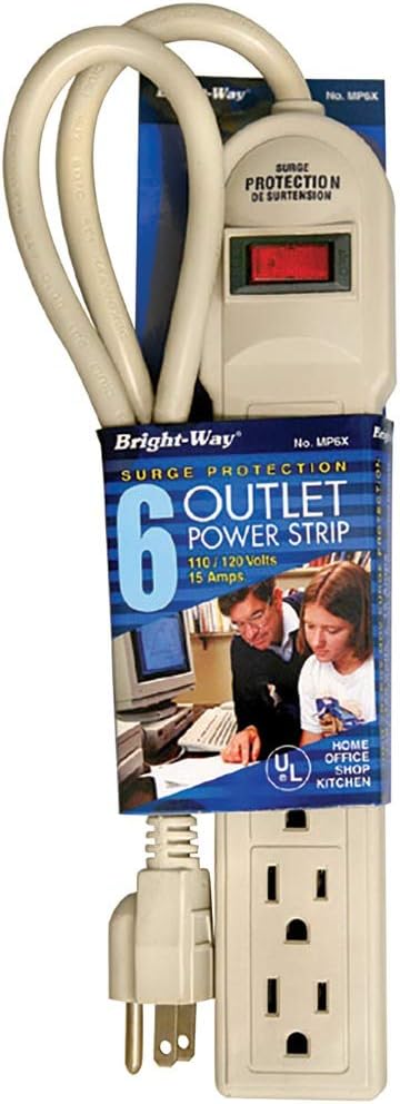 Bright-Way MP6X Power Strip, multicolored