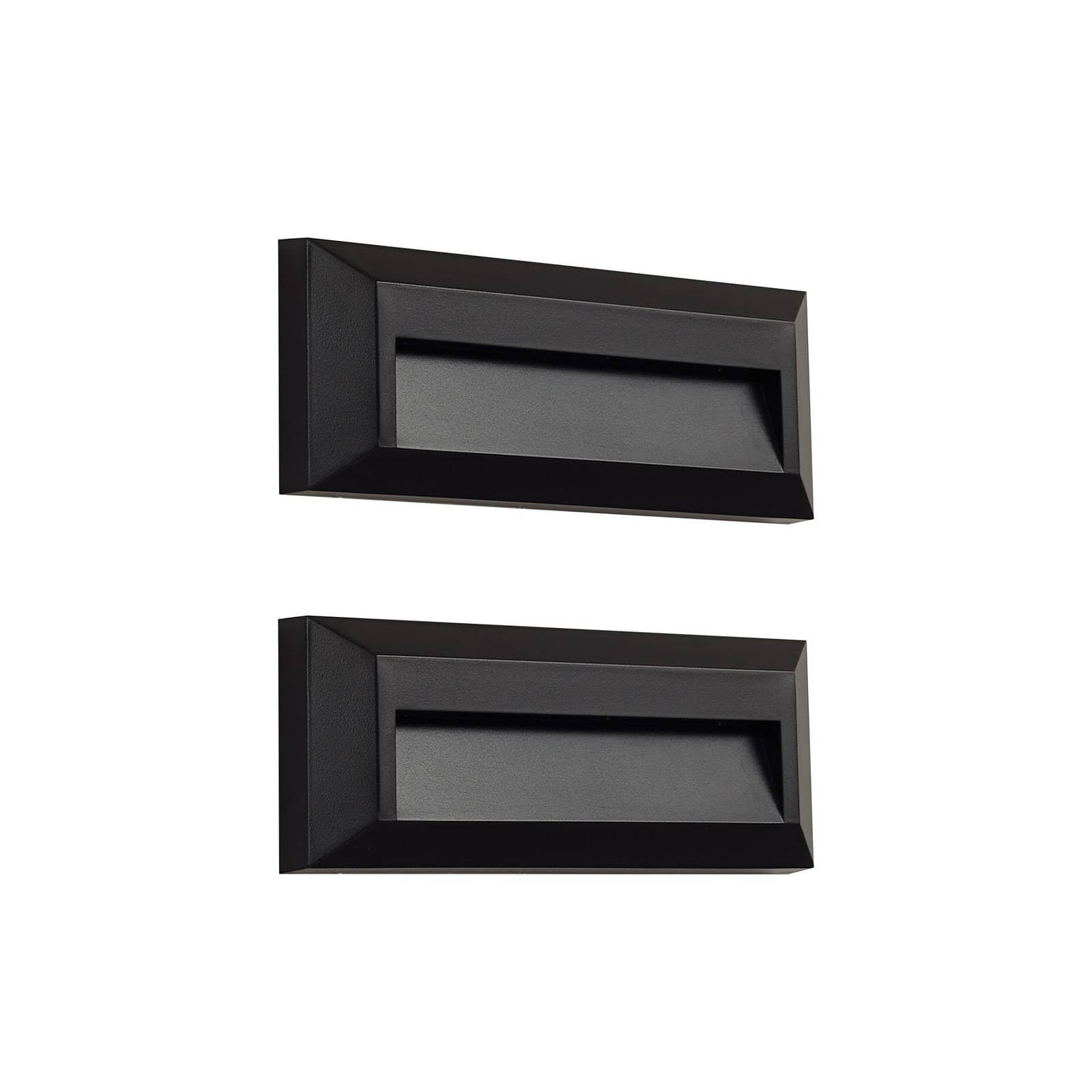 Lindby Black (Ral 9005) Led Outdoor Wall Light Peker (Modern) In Black (1 Light Source,) From Wall Lamp For Exterior/Interior Walls, House Terrace Und Balcony
