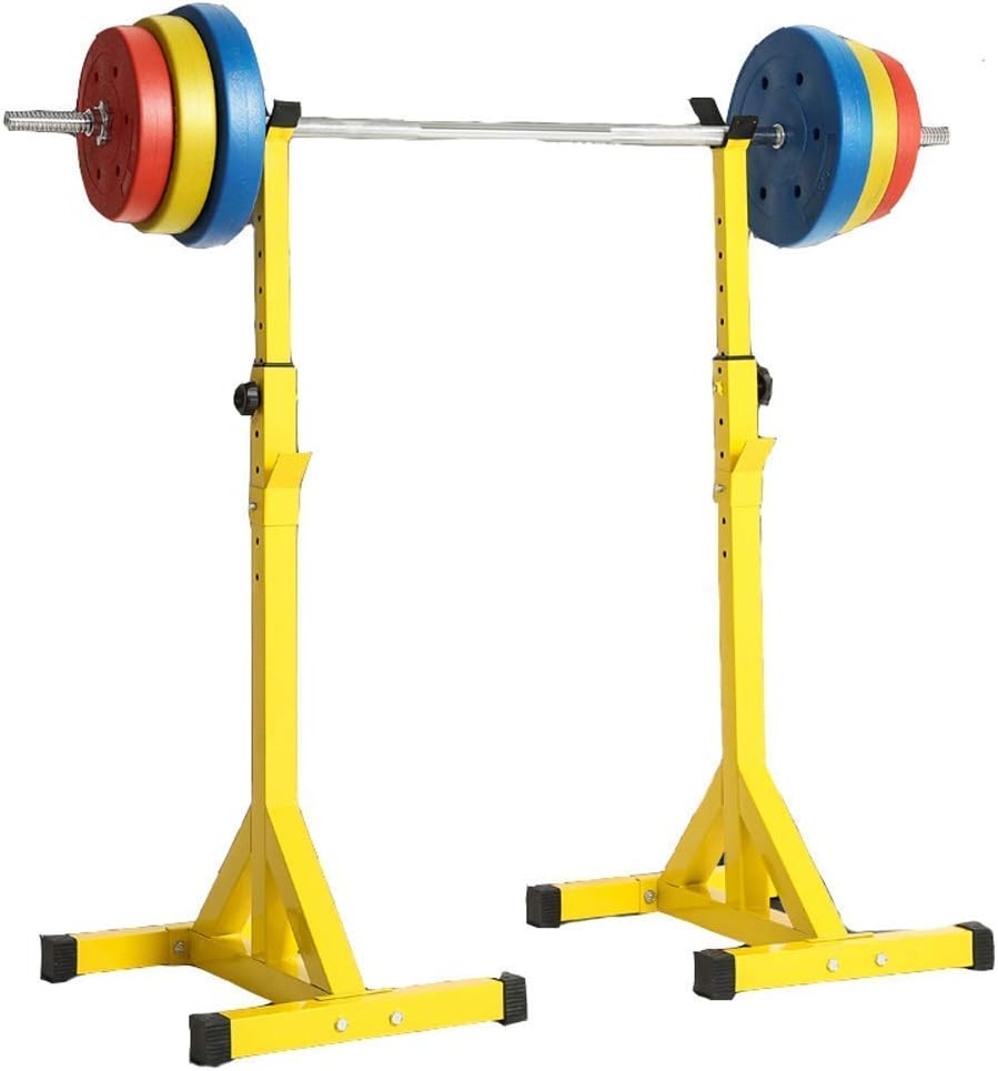 Squat Rack Stands,Adjustable Barbell Rack Bar Power Stand Weight Lifting Rack Free-Press Bench Support Home Gym Fitness Training Machines Workouts Equipment Max 200kg