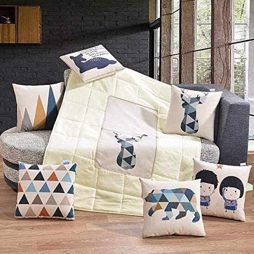 Couvertures pour oreiller à motifs avec coussin modulable de voyage - 3