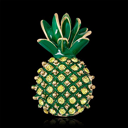 Image of AOCHEE Fruit Brooch Pineapple Brooches for Women Crystal Brooches Fruit