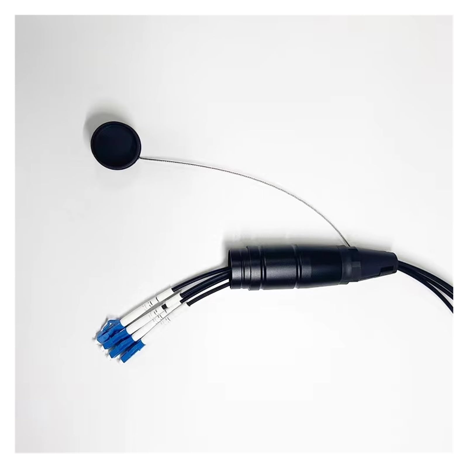 Câble à Fiber Optique blindé TPU, monomode, étanche, Cordon de raccordement, 2/4/6/8 cœurs, LC-LC, avec Bobine PCD235 et Couvercle de Protection, 100m(4-Core 4LC-4LC)
