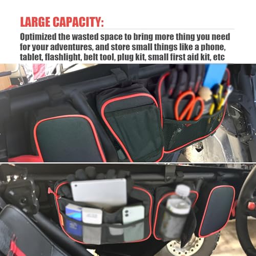 Bolsas superiores delanteras y rodilleras UTV Maverick X3 7