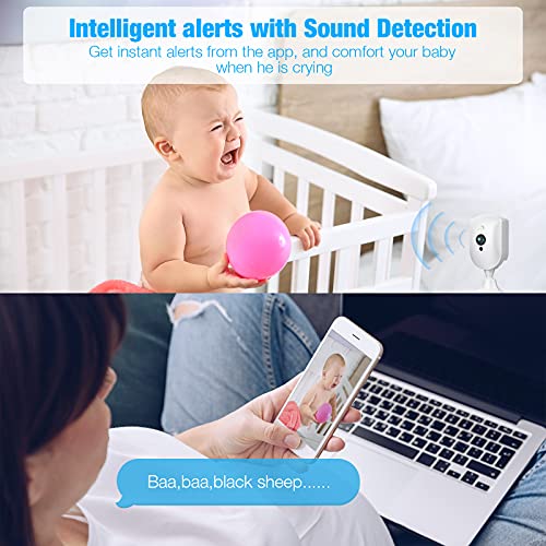 Smart Home Cameras Indoor, 2K Pet /Dog/Puppy Camera with 24/7 HD Live Video, Night Vision, Sound/Motion Detection, Two… - Image 3