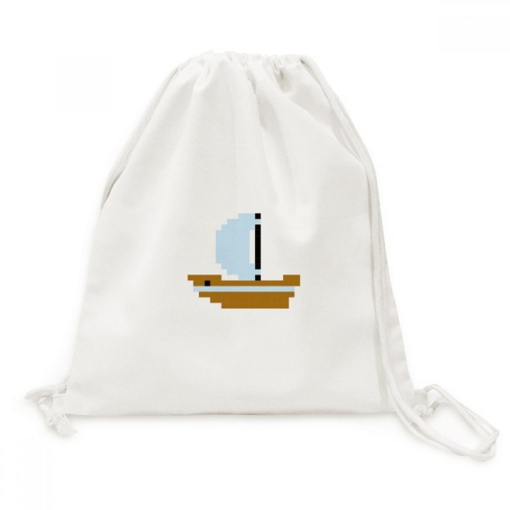 Sac de voyage en toile imprimé pixel avec cordon de serrage par DIYthinker
