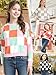 WIFFGO Girls Crop Sweatshirts Casual Tops Kids Long Sleeve Plaid Pullover Cute Fall Winter Fashion Shirts For Teen Girl