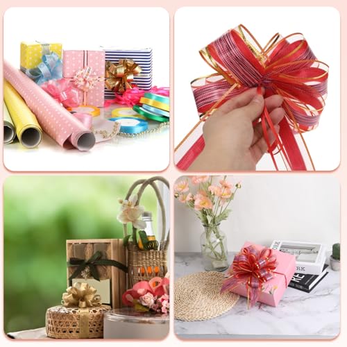 Lazos de organza verde de 15cm para decoracion de regalos navidenos memorables 7