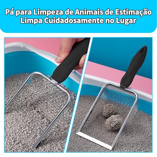 Pazinha coletora de fezes Aço Inox para Gatos | Pá Higiênica De Areia Para Gatos,Peneira de Areia pa