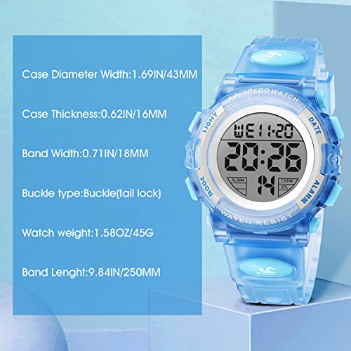 Image of Kids Watch,Boys Watch for 3-15 Year Old Boys,Digital Sport Outdoor Multifunctional Chronograph LED 50 M Waterproof Alarm Calendar Analog Watch for Children with Silicone Band,Kids Gift