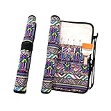 Funny live Paint Brush Holder Art Supplies, Artist Brush Holder & Storage Organizer Roll-Up Case Bag, Protect Acrylic Oil Watercolor Paintbrushes (Bohemian 20 Slot Pockets)