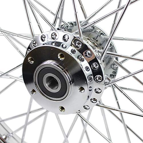 Chrome Front 40 Spoke Wheel 21 "x 2.15" (fits Harley FXD 2000-03,Sportster 2000-07) Billet Hub