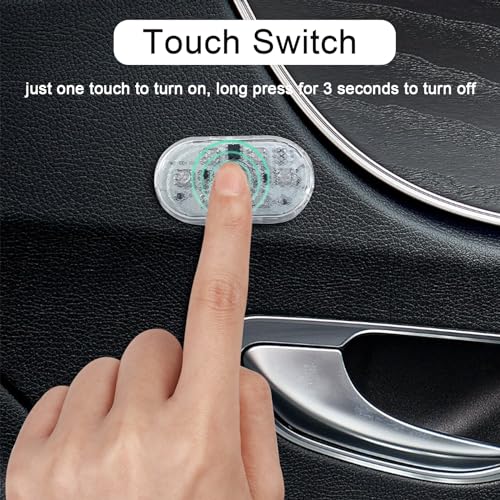 Luces LED de espacio para los pies para evitar caídas y buscar objetos en el coche 4