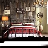 Queen Size Giselle Antique Dark Bronze Graceful Lines Victorian Iron Metal Bed