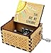 Freudlich 《You Are My Sunshine》 Cajas de música de Madera, Caja Musical de Madera Vintage grabada con láser Regalos para cumpleaños/Navidad/día de San Valentín (Color)