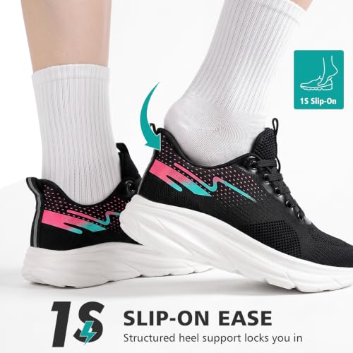Image of Padgene Womens Sneakers Lightweight Tennis Walking Shoes Sports Running Shoes for Woman Mesh Breathable Gym Fashion Sneakers Athletic Comfortable Casual