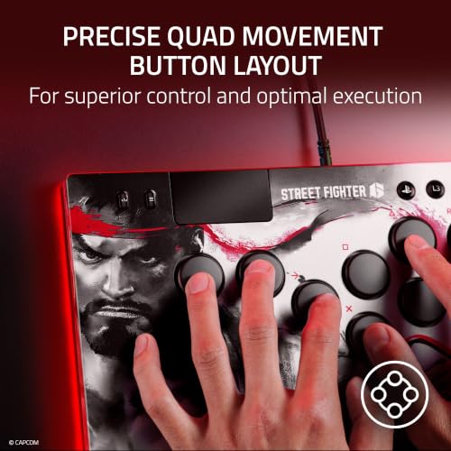 Image of Razer Kitsune All-Button Optical Arcade Controller, PS5 & PC, Ryu Edition