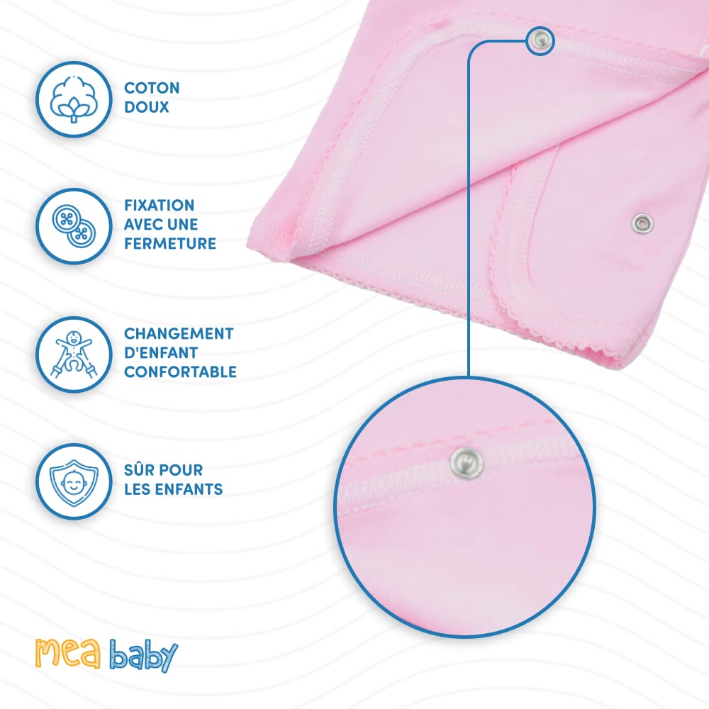 MEA BABY Chemise bébé Unisexe à Manches Longues 100% Coton, Lot de 5, pour Filles et garçons (Parent)