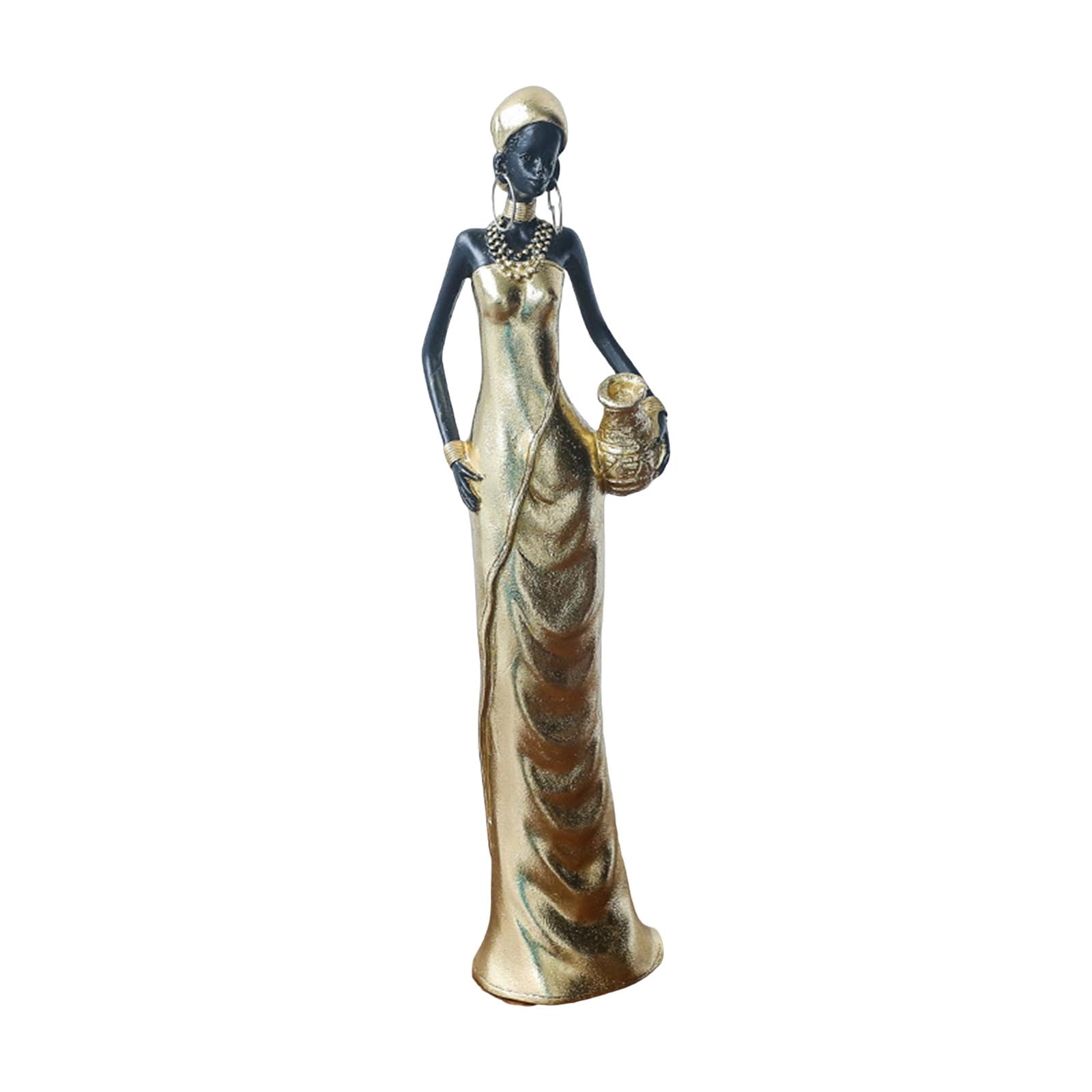 Vynetra E Resins Statu African Black Woman Figurines For Nhancing Artistic Ambiances Hom