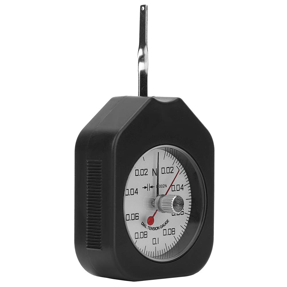 Tensiómetro de plástico de doble puntero tipo dial, medidor analógico de fuerza de tensión, tensión de doble puntero con herramienta compacta de medición de tensión para (SZN-0.1-2)