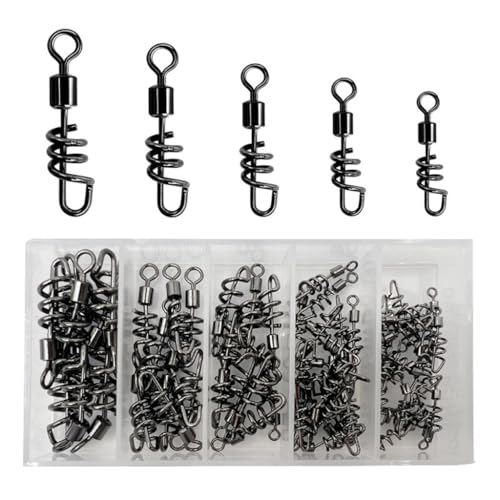 わかさぎ釣り用具付属品漁回転バレル回転漁線コネクタのための海水中で螺旋回転スナップ