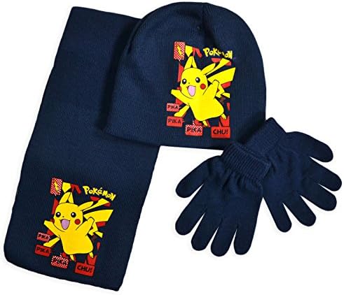 Pokemons Set Hat Scarf and Gloves