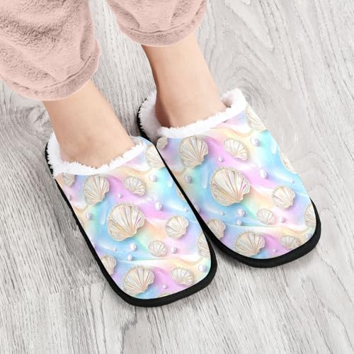 Beautiful Pearl Slippers For Women Men Soft Memory Foam Non-Slip Animal Winter Indoor House Shoes Travel Slipper4