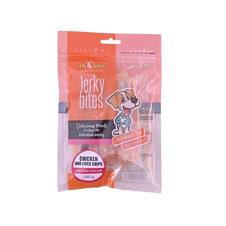 Nootie - ALL4PETS Jerky Bites-Chicken & Liver Chips 100GM (Pack of 2)