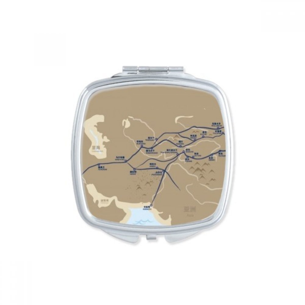 Miroir de poche mignon motif Silk Road une idée cadeau originale pour femme