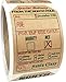 Natural Kraft from Santa Claus Gift Tag Stickers – 2 x 3 Inch Holiday Labels, Roll of 100 – Rustic Christmas Tags for Wrapping Presents, Made in The USA