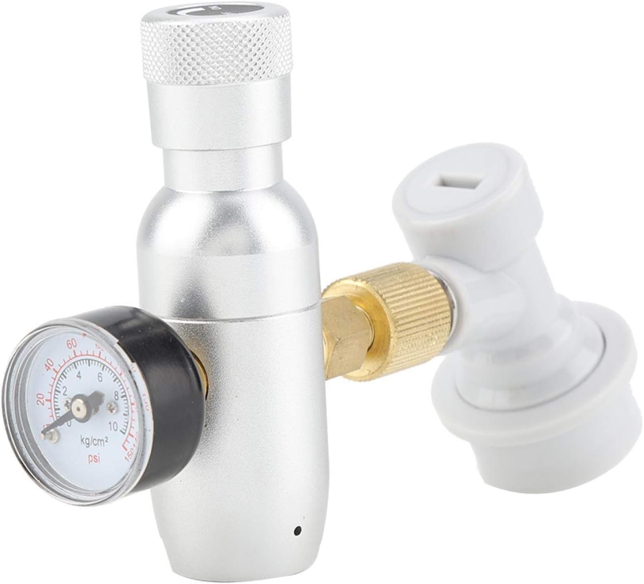 CO2 Regulator for Beer Kegs, 16g Keg Pressure Regulator, 0-60 PSI/0-150 PSI, Ideal for Homebrewing