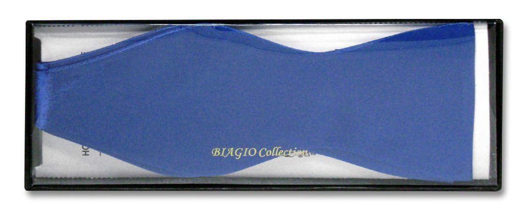 Biagio SELF TIE Bow Tie Solid ROYAL BLUE Color Men's BowTie