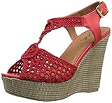 Qupid Women's Clemence-93 Wedge Sandal