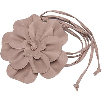 Women's Flower Belt - Waist Belt Wrap Belt Leather Look with Extravagant Flower Adjustable PU Leather Belt Waist Belt Flower Belt for Women Dress Accessories Festival Party Wedding