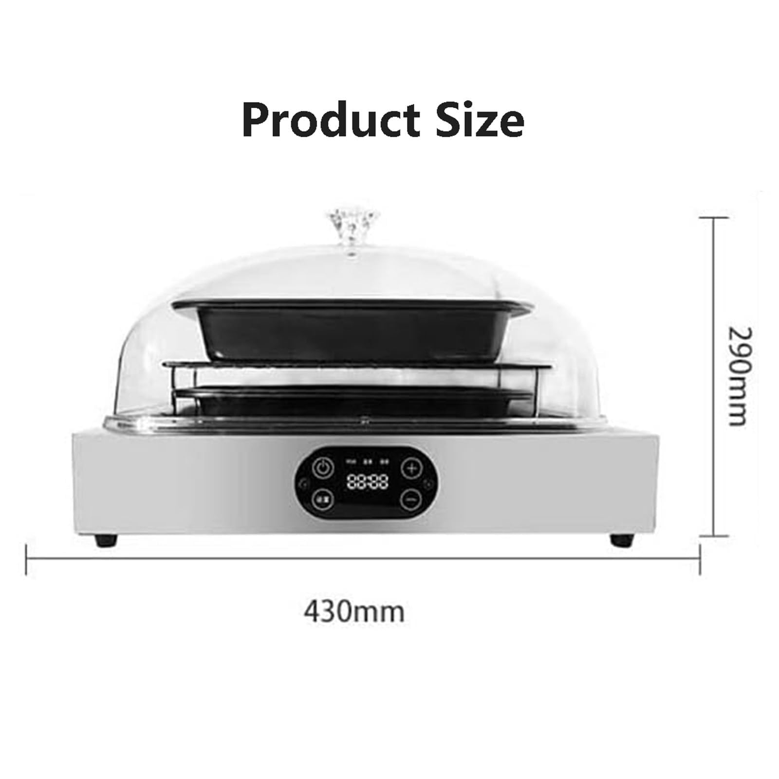 Elektrischer Doppelschicht-Teiggarer | Sauerteig-Brot-Gärbox 120 W Joghurt-Gärbox | Bietet Platz für eine 350 x 250 mm große Backform