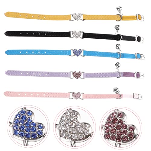 Collier de chat en strass réglable de qualité supérieure pour petit félin