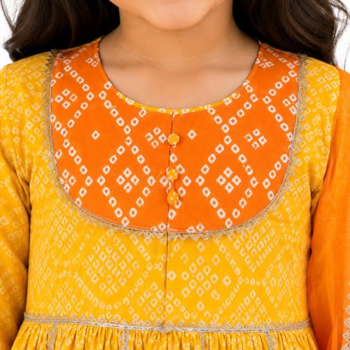 Image of LITTLE GINNIE Girls Kurta Sharara Set | Traditional Ethnic Wear for Kids