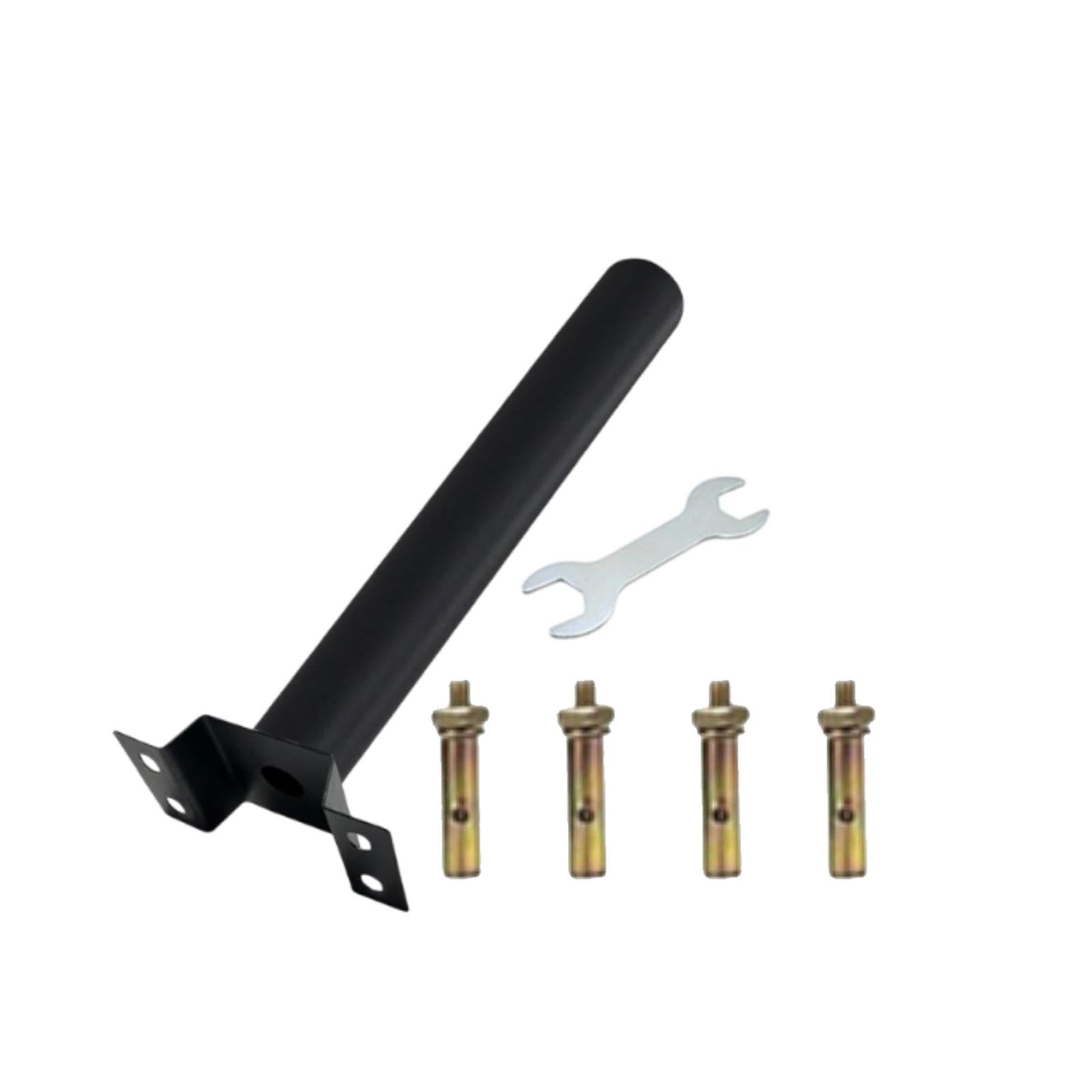 Extension Mounting Arm Solar Street Light Lamp Pathway Pole Mounting Bracket Black Straight-picture-13