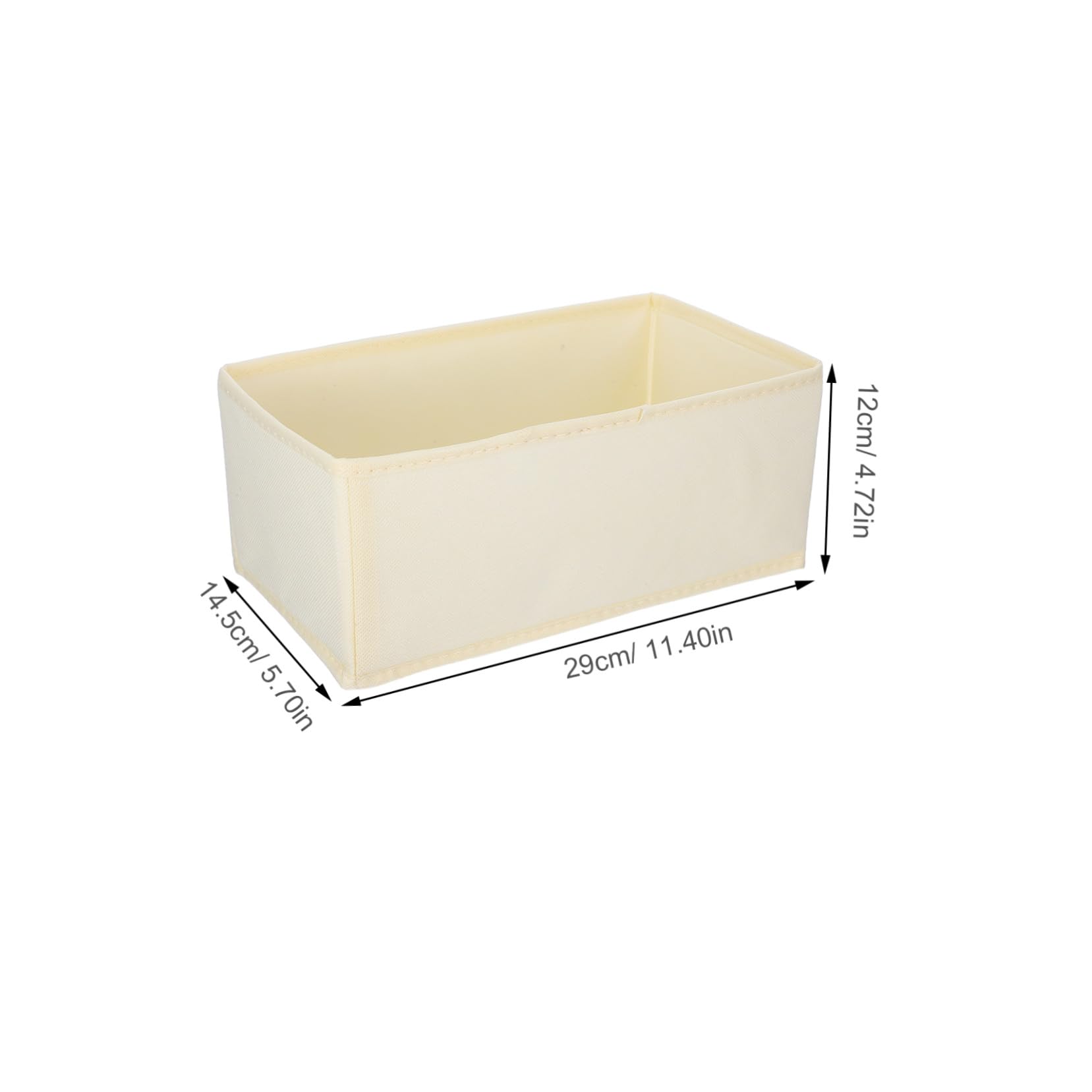 Organizzatore per Biancheria Intima da Cassetto, 6 Pezzi Beige | Scomparti Indipendenti Cartone e Coperchio Struttura Rigida per Tessuto Non Tessuto Armadi e Guardaroba
