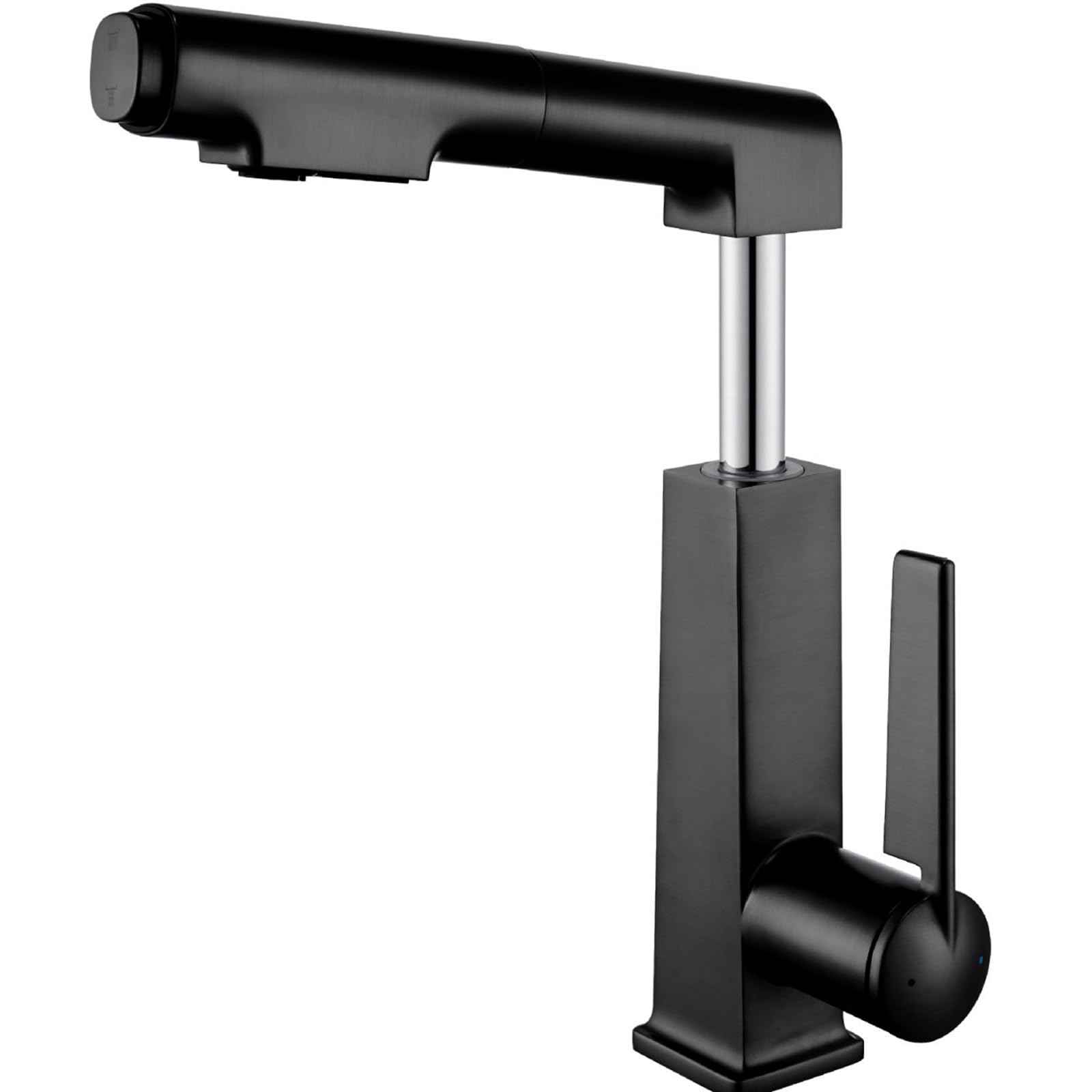 Mitigeur extractible blanc robinet évier cuisine eau chaude froide moderne poignée unique