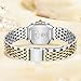 Timever Gold Watches for Women, Vintage Roman Numeral Dial Rectangular Case Small Ladies Watches, Dainty Casual Stainless Steel Quartz Waterproof Watch with Adjustable Tools, Gifts for Women
