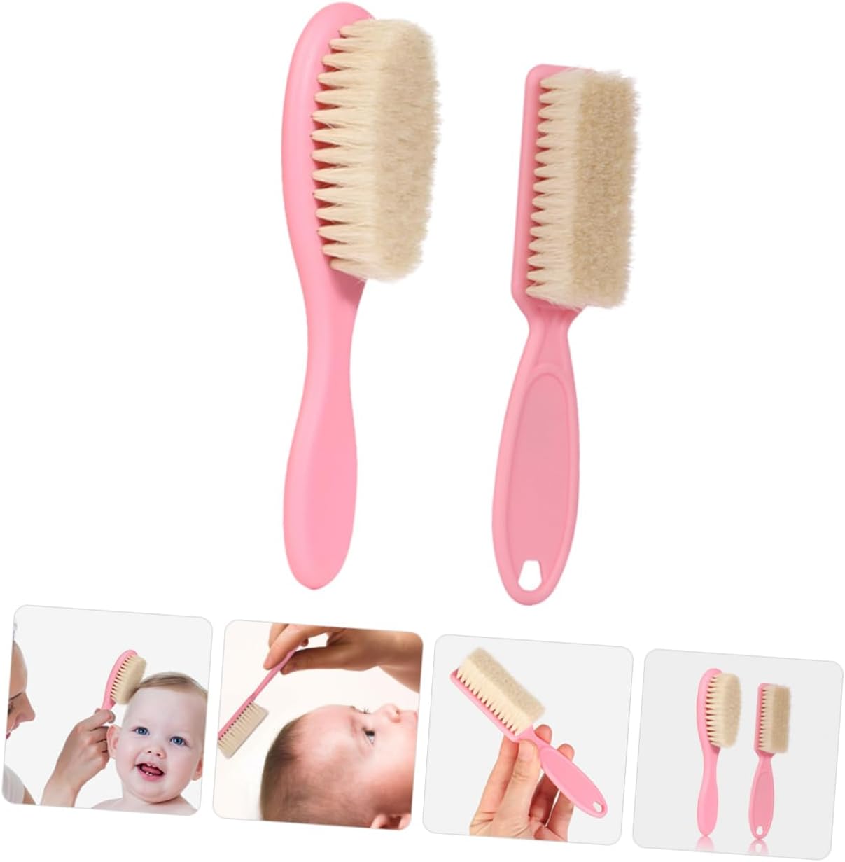 2pcs Baby Scalp Shampoo Brush Wool Plastic Cleaning Brush image 3