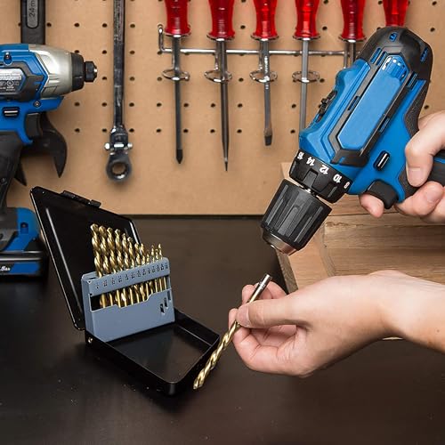 Image of Neiko 10038A Left Hand Drill Bit Set, 13 Piece | M2 HSS With Titanium Nitride Coating | SAE (1 /16 inch - 1 /4 inch)