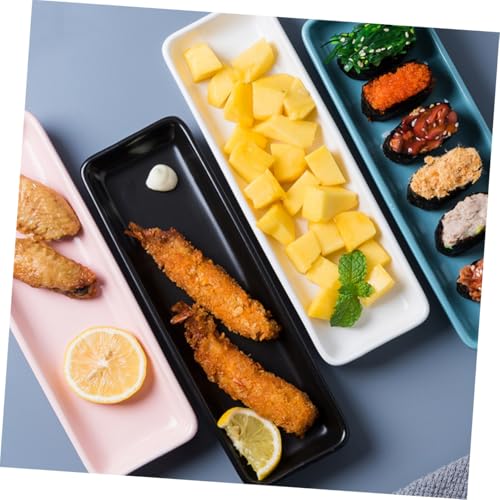 Plato de cerámica Lurrose para sushi blanco miniatura 6