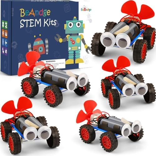 STEM Toys Science Kits for Kids 8-10 6-8 - 5 Set Wind Powered Car, Craft kit Birthday Gifts for 6 7 8 9 10 Year Old Boys Girls, STEM Building Toys Science Experiments for Kids Activities 8-10