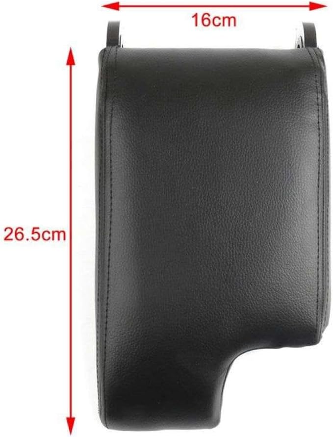 Black Leather Armrest Center Console Lid Cover Compatible With E46 3 Series 1998–2006