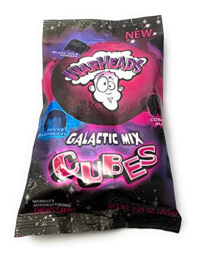 Warheads Galactic Mix Cubes Chewy Candy, 4.5 Ounce Bag