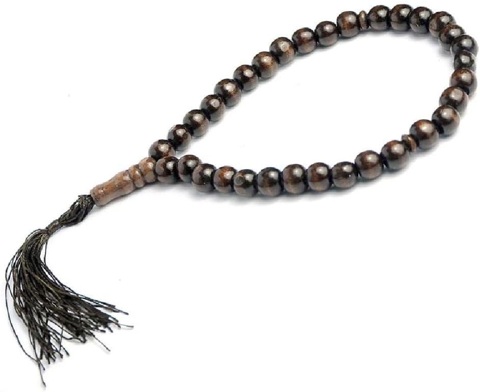 8mm Wooden Muslim Prayer Beads - 33 Tasbih Islamic Rosary - Birthday Gift