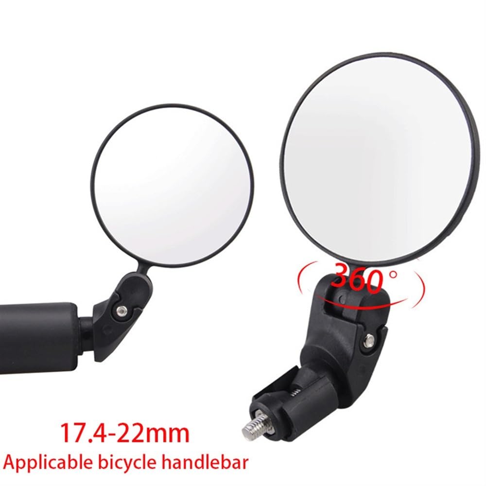 Fahrradspiegel, universeller Fahrradrückspiegel, verstellbar, drehbar, Weitwinkel, Rückansicht am Lenker, für MTB, Rennrad, Zubehör, Fahrradspiegel (2 Stück, Einheitsgrö